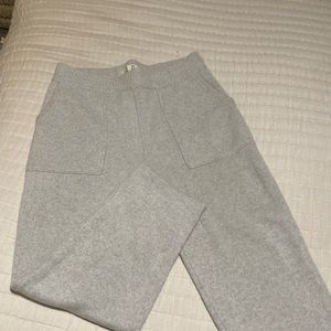 Madewell cashmere cropped pants. Gray.